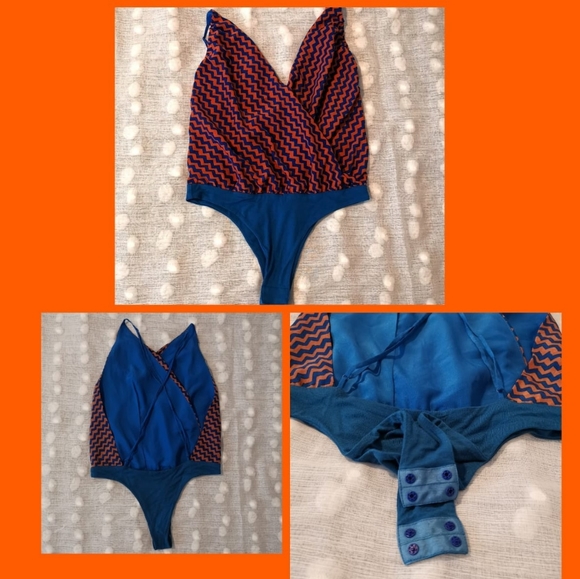Tops - Bodysuit blue & orange Size L